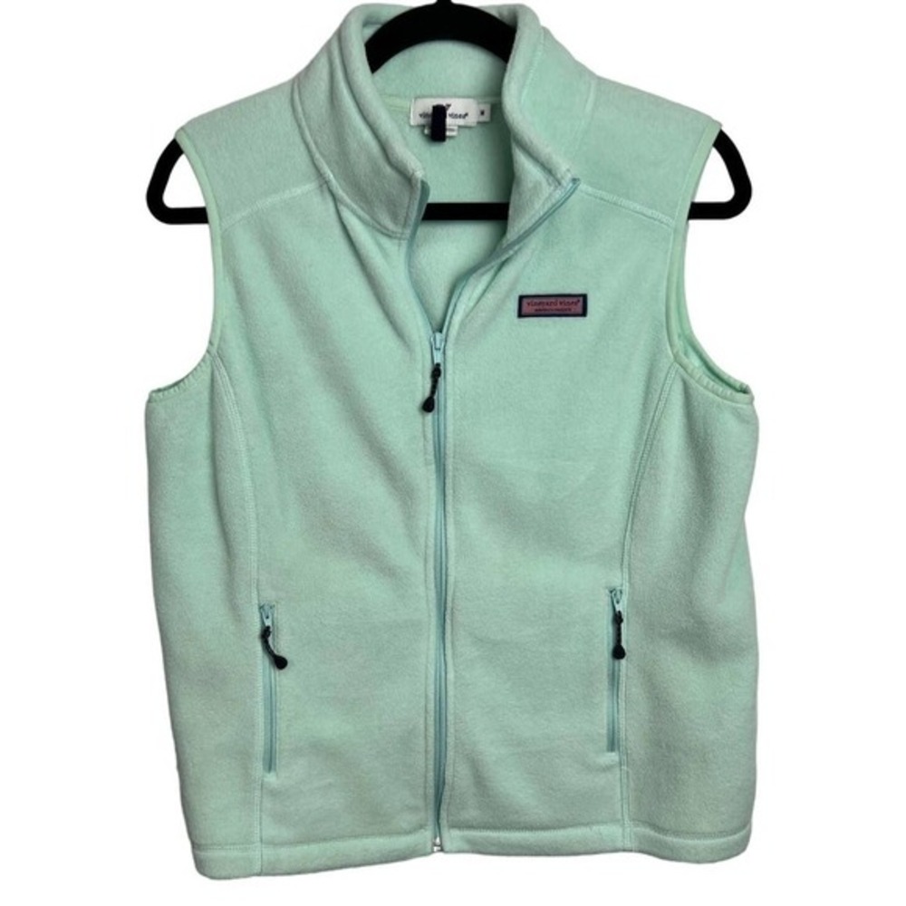 VINEYARD VINES Westerly Vest Women's Winter Mint Green Fleece Size Medium‎